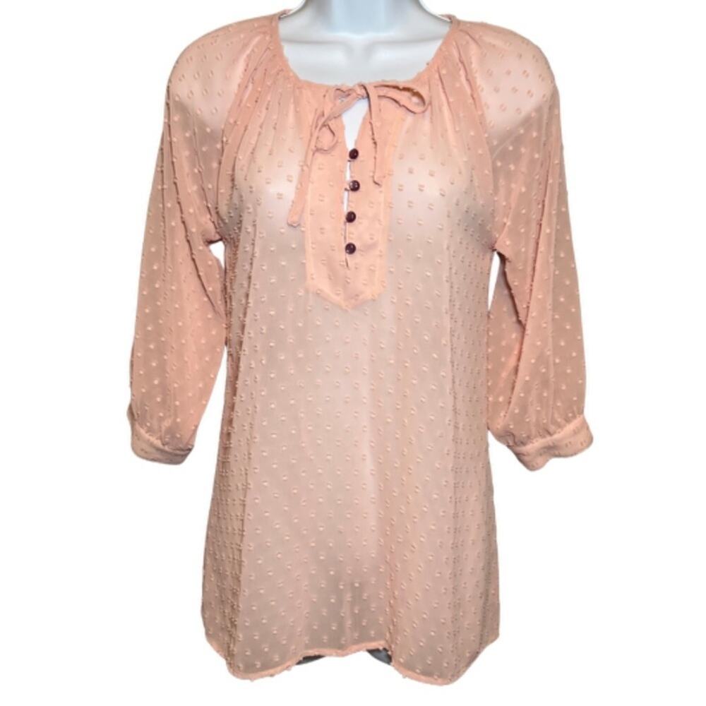 Matilda Jane Pink Swiss Dot Blouse, XS